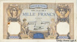 1000 Francs CÉRÈS ET MERCURE type modifié FRANCE  1938 F.38.18 TTB