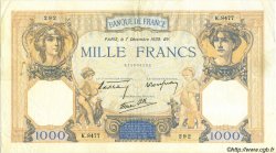 1000 Francs CÉRÈS ET MERCURE type modifié FRANCE  1939 F.38.40 TTB