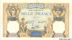 1000 Francs CÉRÈS ET MERCURE type modifié FRANCIA  1940 F.38.48