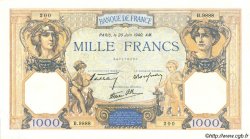 1000 Francs CÉRÈS ET MERCURE type modifié FRANCE  1940 F.38.49 SPL