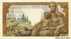 1000 Francs DÉESSE DÉMÉTER FRANCE  1943 F.40.18 pr.SPL
