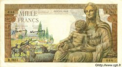 1000 Francs DÉESSE DÉMÉTER FRANCE  1943 F.40.18 TTB+