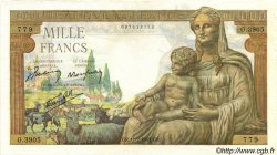 1000 Francs DÉESSE DÉMÉTER FRANCE  1943 F.40.18 TTB