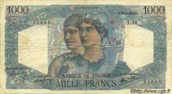 1000 Francs MINERVE ET HERCULE FRANCE  1945 F.41.05 pr.TB