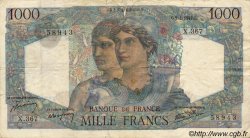 1000 Francs MINERVE ET HERCULE FRANCE  1947 F.41.18 pr.TB