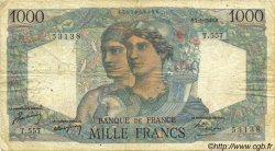 1000 Francs MINERVE ET HERCULE FRANCE  1949 F.41.26 B+