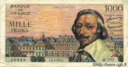 1000 Francs RICHELIEU FRANCE  1955 F.42.10 TB+