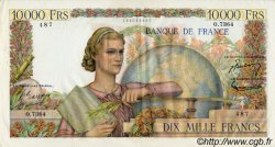 10000 Francs GÉNIE FRANÇAIS FRANCE  1954 F.50.71