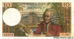 10 Francs VOLTAIRE FRANCE  1972 F.62.54 TTB+