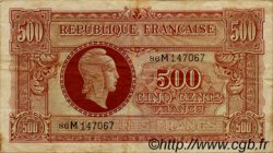 500 Francs MARIANNE fabrication anglaise FRANCE  1945 VF.11.02 pr.TTB