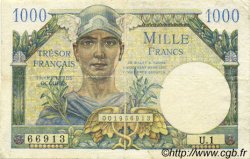1000 Francs TRÉSOR FRANÇAIS FRANCE  1947 VF.33.01 B