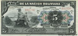 5 Bolivianos BOLIVIE  1911 P.105a SPL