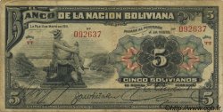 5 Bolivianos BOLIVIE  1911 P.105b pr.TB