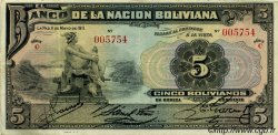 5 Bolivianos BOLIVIE  1911 P.106 TTB+