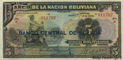 5 Bolivianos BOLIVIE  1929 P.113 SPL