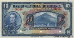 10 Bolivianos Spécimen BOLIVIE  1928 P.121s pr.NEUF
