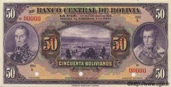 50 Bolivianos Spécimen BOLIVIE  1928 P.123s NEUF