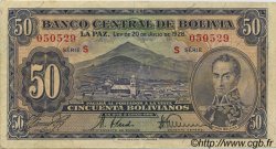 50 Bolivianos BOLIVIE  1928 P.132 SUP