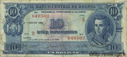 10 Bolivianos BOLIVIE  1945 P.139b TB