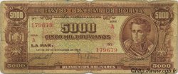 5000 Bolivianos BOLIVIE  1945 P.145 pr.B