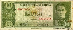 10 Pesos Bolivianos BOLIVIE  1962 P.154a TTB