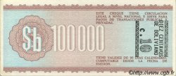 10 Centavos sur 100000 Pesos Bolivianos BOLIVIE  1987 P.197 SPL+