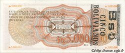 5 Bolivianos sur 5000000 Pesos Bolivianos BOLIVIE  1987 P.200a SPL