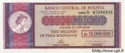 10 Bolivianos sur 10000000 Pesos Bolivianos BOLIVIE  1987 P.201 NEUF