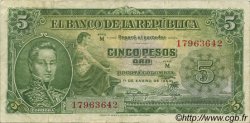 5 Pesos Oro COLOMBIE  1953 P.399a TTB