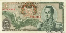 5 Pesos Oro COLOMBIE  1968 P.406b SUP