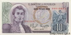 10 Pesos Oro COLOMBIE  1979 P.407g pr.NEUF