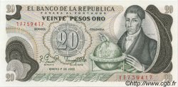 20 Pesos Oro COLOMBIE  1982 P.409d