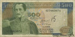 500 Pesos Oro COLOMBIE  1977 P.420a TB