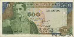 500 Pesos Oro COLOMBIE  1977 P.420a TTB à SUP