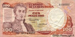 100 Pesos Oro COLOMBIE  1986 P.426b TTB