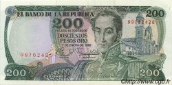 200 Pesos Oro COLOMBIE  1982 P.427 pr.NEUF