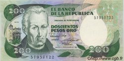 200 Pesos Oro COLOMBIE  1985 P.429c NEUF