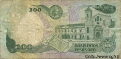 200 Pesos Oro COLOMBIE  1989 P.429d TB