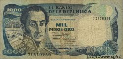 1000 Pesos Oro COLOMBIE  1990 P.432 B+