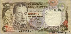 2000 Pesos Oro COLOMBIE  1992 P.433Aa TB