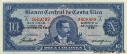 10 Colones COSTA RICA  1959 P.221c SUP