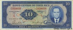 10 Colones COSTA RICA  1969 P.230a SUP