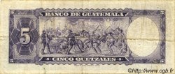 5 Quetzales GUATEMALA  1967 P.053 TB
