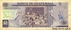 5 Quetzales GUATEMALA  1976 P.060b TB