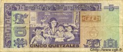 5 Quetzales GUATEMALA  1992 P.074 TB