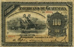100 Pesos GUATEMALA  1916 PS.114a B+