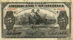 5 Pesos GUATEMALA  1923 PS.117 TTB
