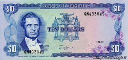 10 Dollars JAMAÏQUE  1981 P.67b pr.NEUF
