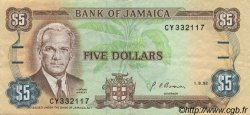 5 Dollars JAMAÏQUE  1992 P.70d TTB+