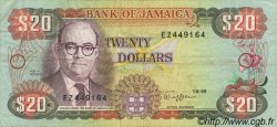 20 Dollars JAMAÏQUE  1989 P.72c TTB